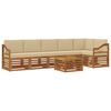 vidaXL Conjunto de Sof&aacute; Sectional com almofada 7 pcs Natural e Bege