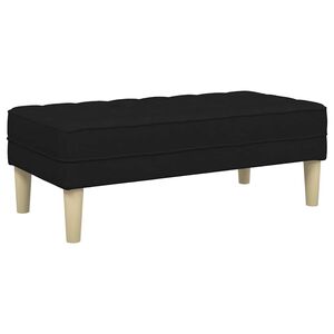 vidaXL banco com almofada Preto 113 x 57 x 39 cm tecido