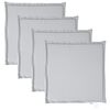 vidaXL Almofadas de assento de jardim 4 pcs 45x45x2 cm cinzento-claro