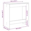 vidaXL Mesa de bar Carvalho Preto 102 x 50 x 103,5 cm