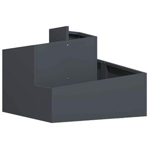 vidaXL Vaso de Jardim Antracite 60 x 60 x 50 cm A&ccedil;o laminado a frio