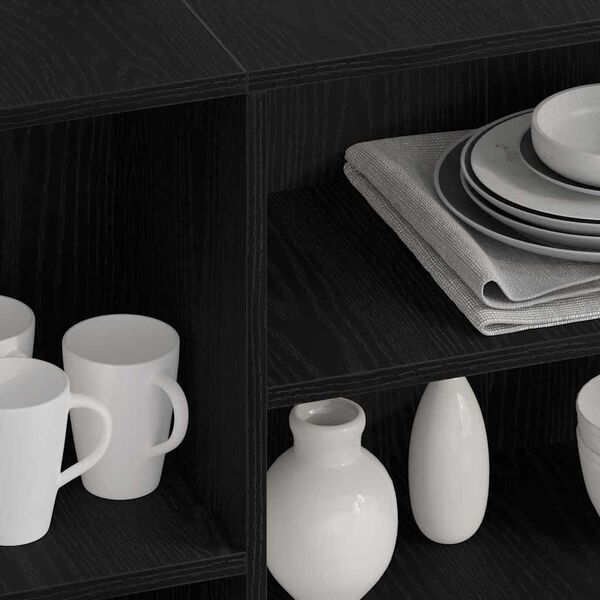 vidaXL Buffet Carvalho Preto 120 x 30 x 75 cm Madeira processada