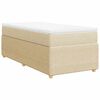 vidaXL Cama com molas/colch&atilde;o 80x200 cm tecido cor cr&egrave;me