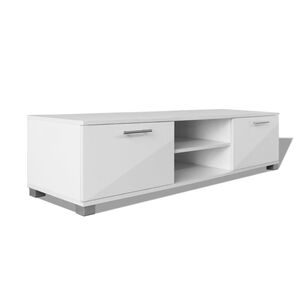 vidaXL M&oacute;vel de TV 120x40,5x35 cm branco brilhante