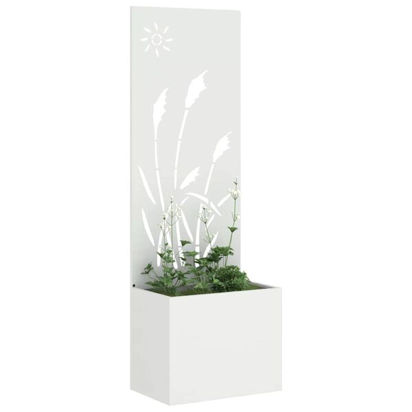 vidaXL Tela de Privacidade para Jardim Fretwork Branco 50 x 140 cm