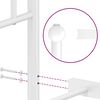 vidaXL Estrutura de cama com cabeceira e pés 140x200 cm metal branco