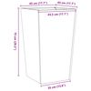 vidaXL Garden Planters 2 pcs 45x45x75 cm a&ccedil;o resistente &agrave;s intemp&eacute;ries