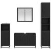 vidaXL Conjunto de M&oacute;veis para Banheiro com porta 2 pcs Carvalho Preto
