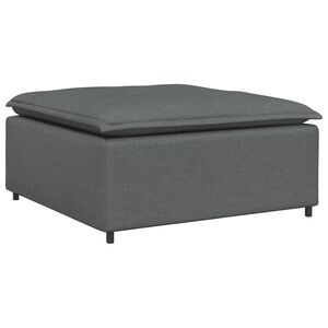vidaXL M&oacute;dulo de pufe modular para sof&aacute; cinza escuro 100x100x48 cm