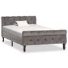 vidaXL Estrutura de cama 100x200 cm veludo cinzento