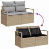 vidaXL Conjunto de Sof&aacute; de Jardim 8 pcs Bege, Cinza 55 x 55 x 37 cm