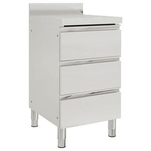 vidaXL Arm&aacute;rio de cozinha comercial com 3 gavetas 50x60x96 cm