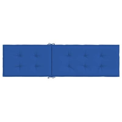 vidaXL Almofadão para cadeira de terraço (75+105)x50x3cm azul real