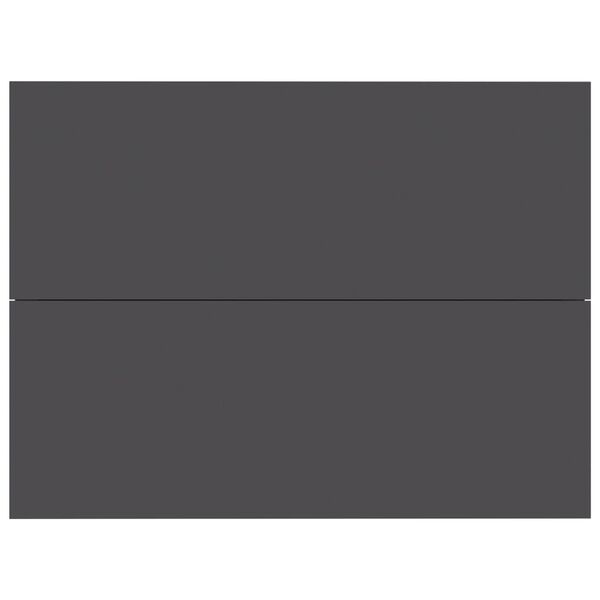 vidaXL Mesa de cabeceira 40x30x30 cm contraplacado cinzento