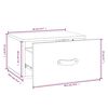 vidaXL Mesas de cabeceira de parede 2 pcs 40x29,5x22 cm cinzento