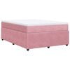 vidaXL Cama com molas/colch&atilde;o 140x190 cm veludo rosa