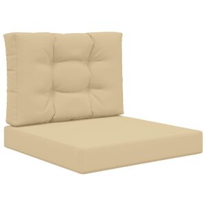 vidaXL Almofada para Sof&aacute; Externo Poli&eacute;ster Bege 60 x 60 cm