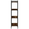 vidaXL Estante c/ 4 prateleiras derivados de madeira carvalho fumado