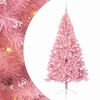 vidaXL &Aacute;rvore de Natal Artificial Pr&eacute;-iluminada Rosa 240 cm PVC