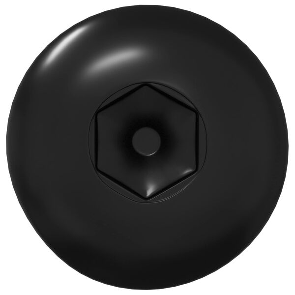 vidaXL Porcas de Manga 2 pcs Preto M4 x 14,5 mm Metal