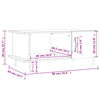 vidaXL Mesa de centro 90x50x40 cm derivados de madeira cinzento sonoma