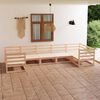 vidaXL 7 pcs conjunto lounge de jardim pinho maci&ccedil;o
