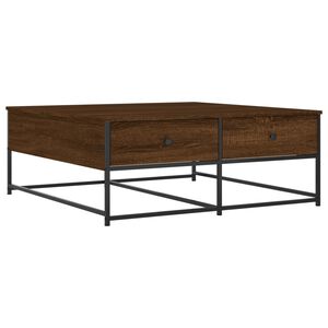 vidaXL Mesa de centro 100x99x40 cm derivados madeira carvalho castanho