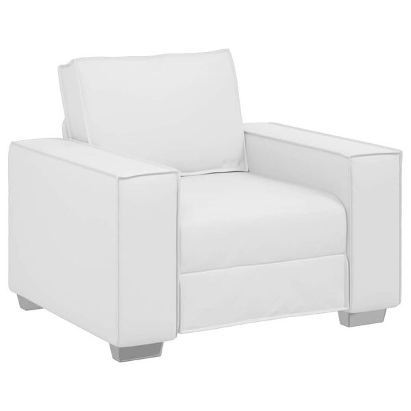 vidaXL Cadeira Sofa Branco 100 cm Couro Sint&eacute;tico