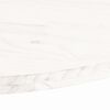vidaXL Tampo de mesa oval 90x45x2,5 cm madeira de pinho maci&ccedil;a branco