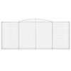 vidaXL Cestos gabião arqueados 2pcs 400x30x160/180cm ferro galvanizado