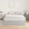 vidaXL Estrado de cama com arrumação Cinza Sonoma 135 x 190 cm