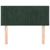 vidaXL Cabeceira de cama veludo 100x5x78/88 cm verde-escuro
