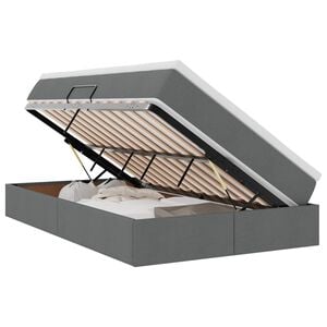 vidaXL Cama com arruma&ccedil;&atilde;o e colch&atilde;o Cinza Escuro 120 x 190 cm