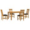 vidaXL Conjunto de sala de jantar 5 unid. Preto