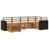 vidaXL Conjunto de Sof&aacute; Sectional 6 pcs Natural