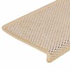 vidaXL Tapetes escada adesivos aspeto sisal 15 pcs 65x21x4 cm Berber