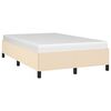 vidaXL Estrutura de cama sem colch&atilde;o 120x190 cm tecido creme