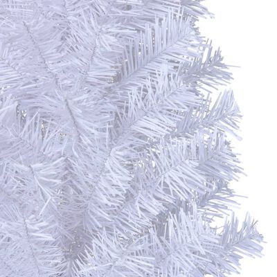 vidaXL Árvore de Natal artificial com ramos grossos 240 cm PVC branco
