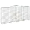 vidaXL Cestos gabi&atilde;o arqueados 2pcs 400x50x180/200cm ferro galvanizado