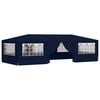 vidaXL Tenda festas profissional c/ paredes laterais 4x9m 90g/m&sup2; azul