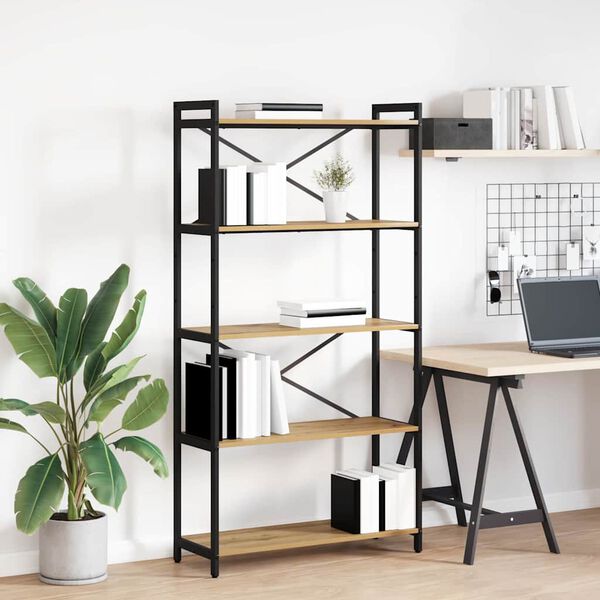 vidaXL Estante Carvalho Artesanal 80 x 30 x 155 cm Madeira processada