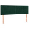 vidaXL Cabeceira de cama 2 pcs veludo 72x5x78/88 cm verde-escuro