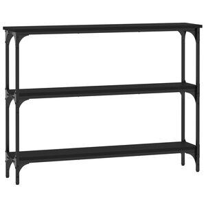 vidaXL Mesa consola 100x22,5x75 cm derivados de madeira preto