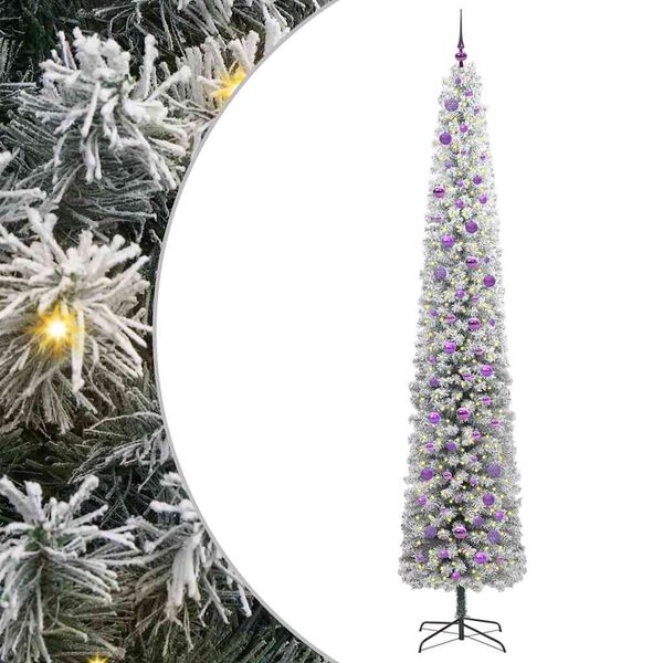 vidaXL &Aacute;rvore de Natal Artificial Verde 270 cm PVC e A&ccedil;o e Pl&aacute;stico