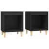 vidaXL Mesas de cabeceira 2 pcs 40x35x50 cm preto