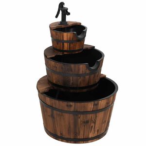 vidaXL Fonte de &aacute;gua com bomba 60x60x94 cm abeto maci&ccedil;o