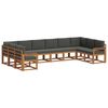 vidaXL Conjunto de Sof&aacute;s para Exterior 10 unid. Natural e Antracite