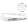 vidaXL Estrutura sof&aacute;-cama de puxar 2x(90x200) cm pinho maci&ccedil;o branco