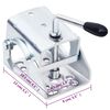 vidaXL Roda macaco reboque 2 tubos suporte/3 bra&ccedil;adeiras divis&atilde;o 60 mm