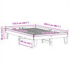 vidaXL Cama sem colch&atilde;o 120x200 cm madeira de pinho maci&ccedil;a